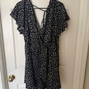 Black and White Floral Dress